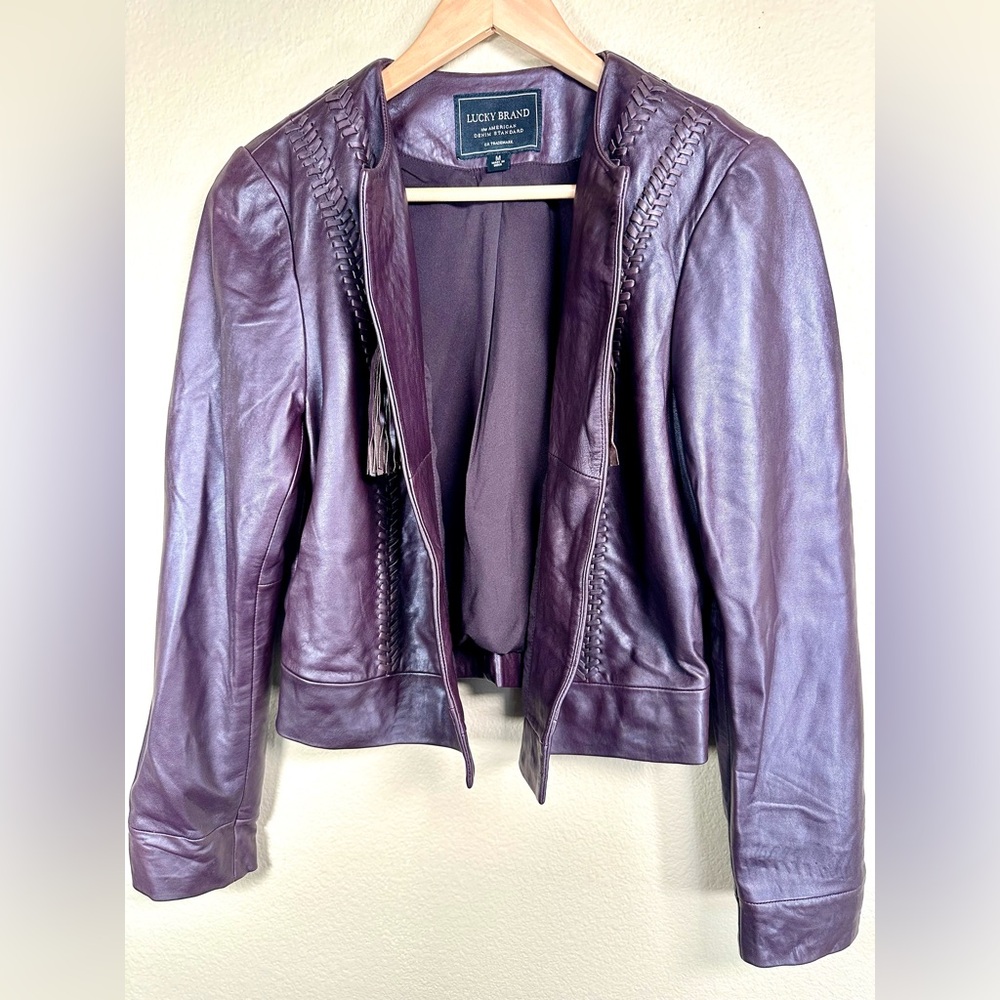 Excellent Condition Lucky Brand Leather Jacket - Picture 2 of 8